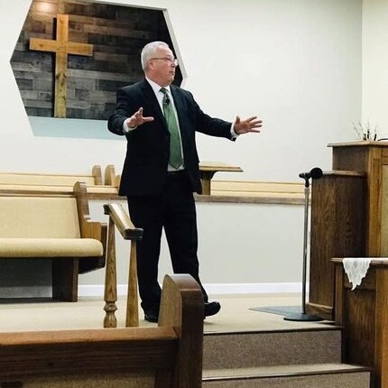Olivier Broc preaching
