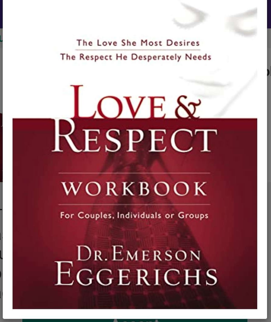 Love and Respect workbook by Dr. Emerson Eggerichs